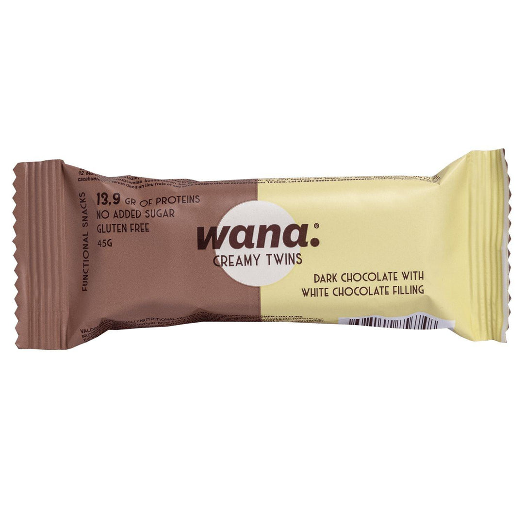 Wana - Creamy twins | 45g - 45g / Dark Chocolate & Gianduja Filling - fitgrade.ch