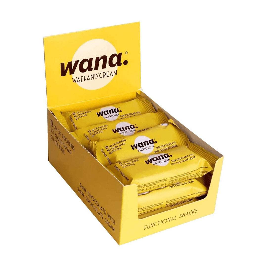 Wana - Waffand'Cream | 43g - 12x43g / Dark Chocolate & Dark Chocolate Cream - fitgrade.ch