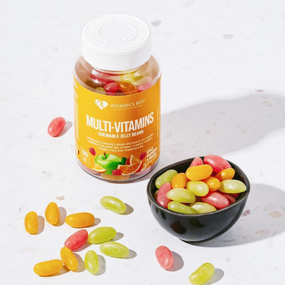 Women's Best Chewable Jelly Bean Multi-Vitamin | 120 Stk. - Apple, Raspberry & Orange - fitgrade.ch