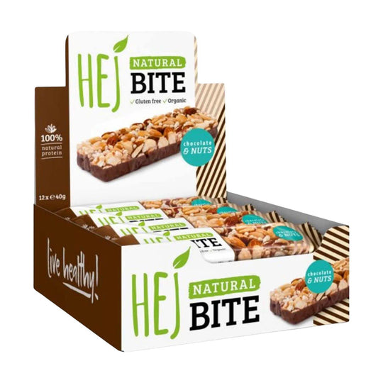 HEJ Natural Bite (Bio) - 12 x 40g / Chocolate Nuts - fitgrade.ch