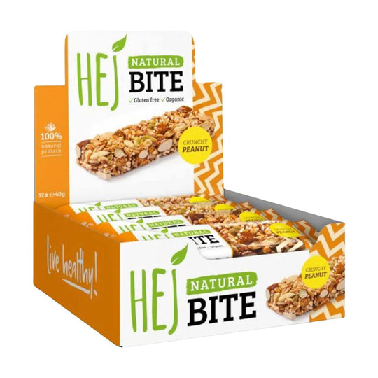 HEJ Natural Bite (Bio) - 12 x 40g / Crunchy Peanut - fitgrade.ch