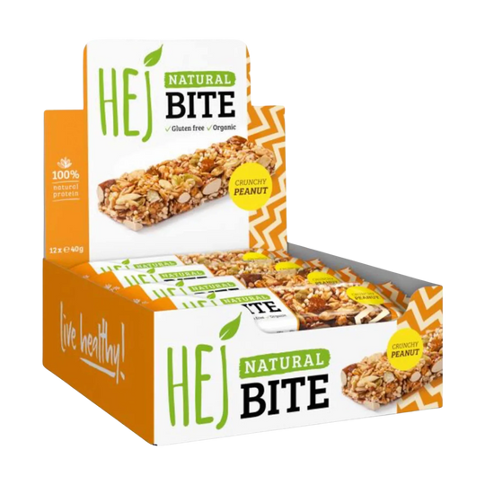 Handmade HEJ Natural Bite (Bio) bar with wholesome, sustainable ingredients