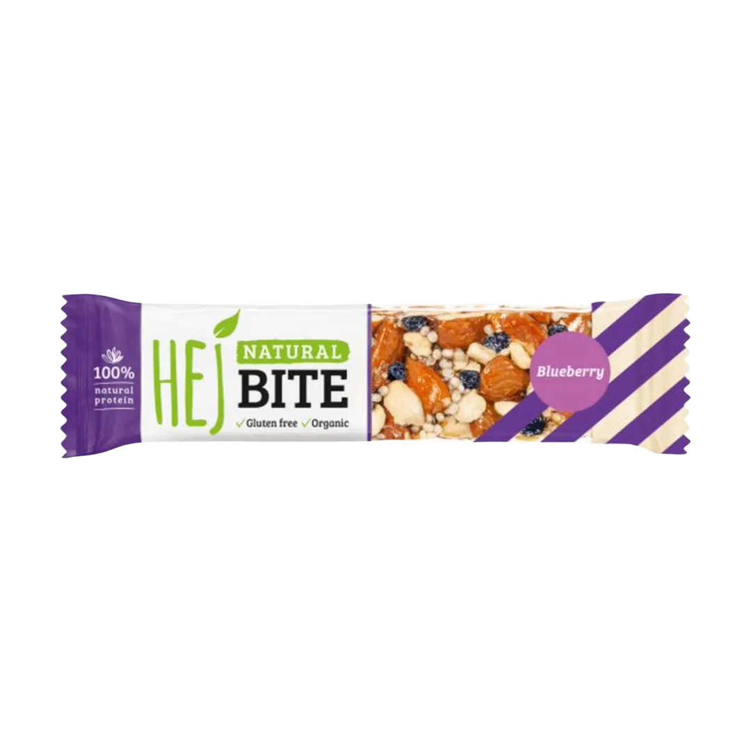 Delicious and energizing HEJ Natural Bite (Bio) plant-based snack bar