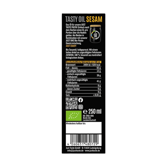 Just Taste - Tasty Oil Sesam | 250ml - Sesam Oil - fitgrade.ch