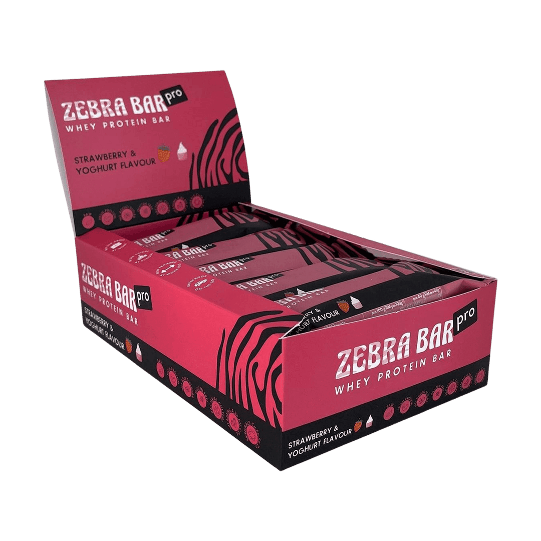 Zonama Food - Zebra Bar Pro | 40g - 15 x 40g / Strawberry Yoghurt - fitgrade.ch